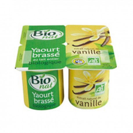 Bionat Yaourt Brasse A La Vanille 4X125G