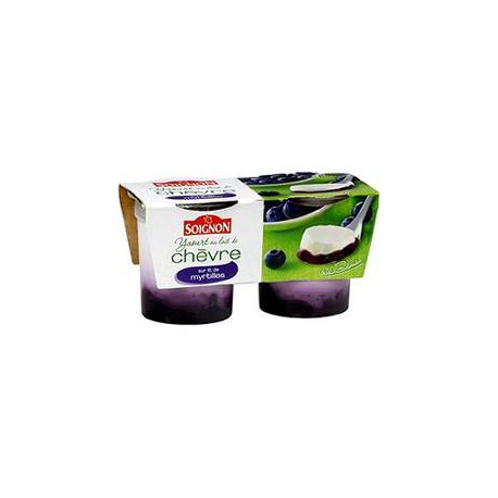 Soignon Yaourt Au Lait De Chèvre Sur Lit De Myrtille Soignon 2X125G