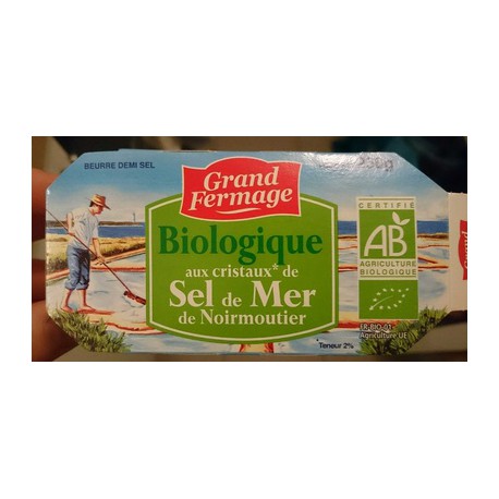 250G Beurre Bio Sel De Mer Grand Fermage