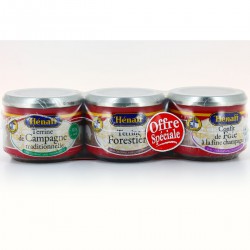 3X180G Verrines Campagne Henaf