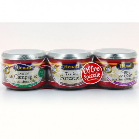 3X180G Verrines Campagne Henaf