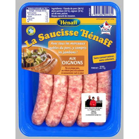 Hen.Saucisse Oignonx5Petit280G