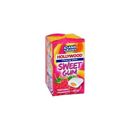 Hollywood Hollywood Chewing Gum Sans Sucre Framboise Pêches X3