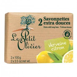 Le Petit Olivier Savonnettes Doux Verveine/Citron 2X100Gr