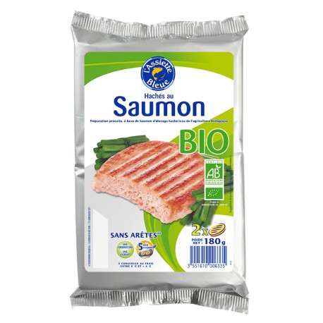 180G X2 Hache De Saumon Bio Assiette Bleue