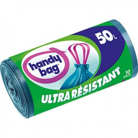Sac Poubelle Poignee Coulissante 50L Handy Bag