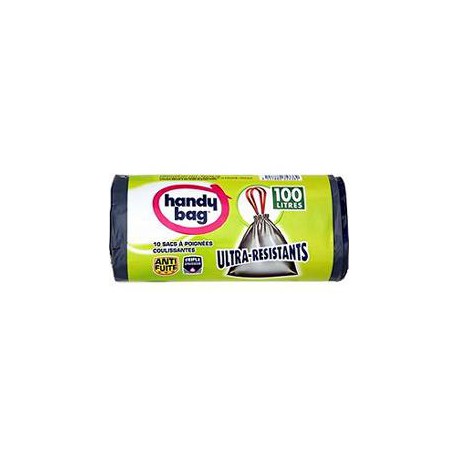 Sac Poubelle Poignee Coulissante 100L Handy Bag