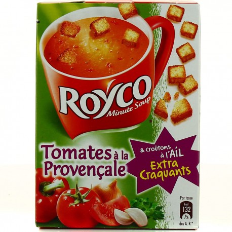 3X20 Ext Craquant Tomate Prov&Croutons Ail Royco Minute Sou