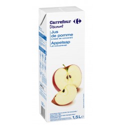 Brik 1,5L Jus Pomme Pp Blanc