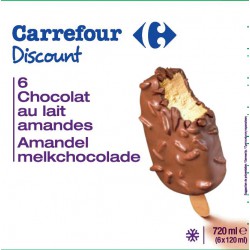 492G 6 Big Batonnet Glace Lait Amande