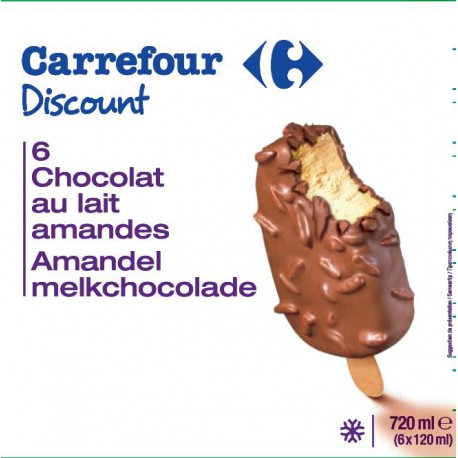 492G 6 Big Batonnet Glace Lait Amande