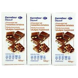 3X100G Choco Lait Noisett.Pp.B