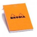 Rhodia Bloc Agrafé En-Tête N°16 Orange, A5, 14,8X21 Cm, 80 Feuillets Détachables, 5X5, Clairefontaine Blanc 80G