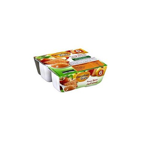 4X100G Compote Pomme Bisc.Crf