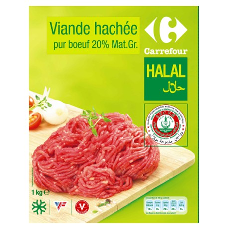 1Kg Vde.Boeuf Egrene Crf Halal