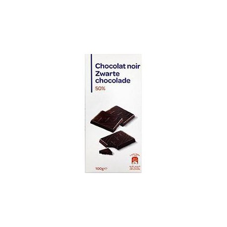 100G Tablette Chocolat Noir Degustation 50% Cacao
