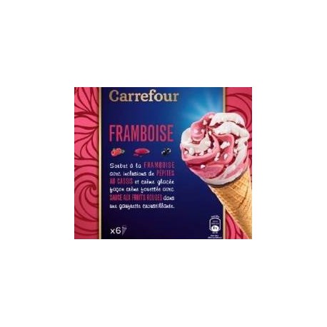 408G 6 Cones Framb Crem F. Crf