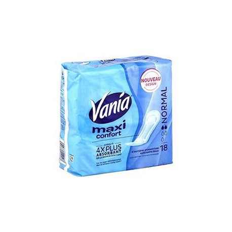 18 Serviettes Maxi Confort Normal Vania