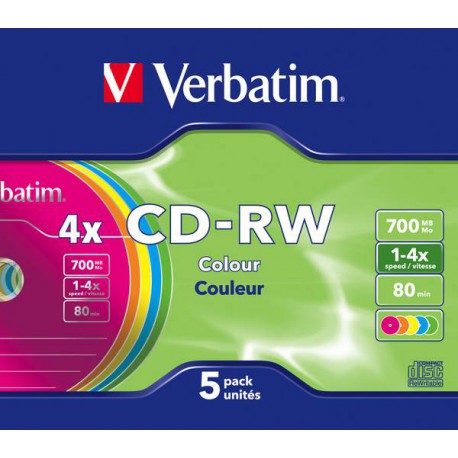 Verbatim 5 Cdrw 700Mb Slim Col