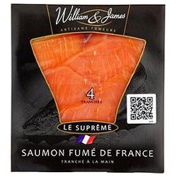 100G 4 Tranches Saumon De France Fume Will & James