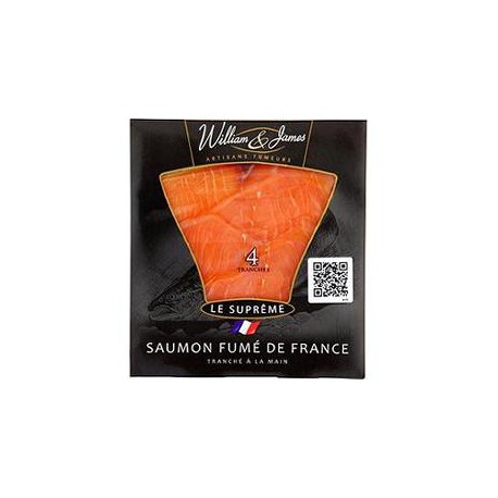 100G 4 Tranches Saumon De France Fume Will & James