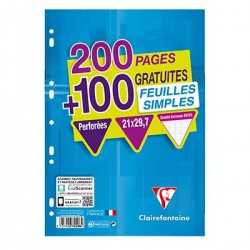 L.300 Feuillet Mobile A4 Seyes 90G Clairefontaine