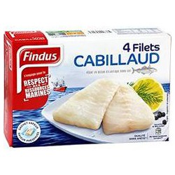 400G 4 Filets Cabillaud Findus