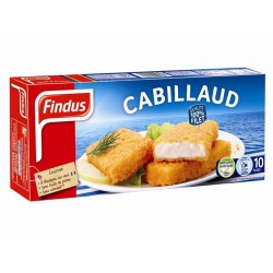510G 10 Tranches Panees De Cabillaud Gp Findus