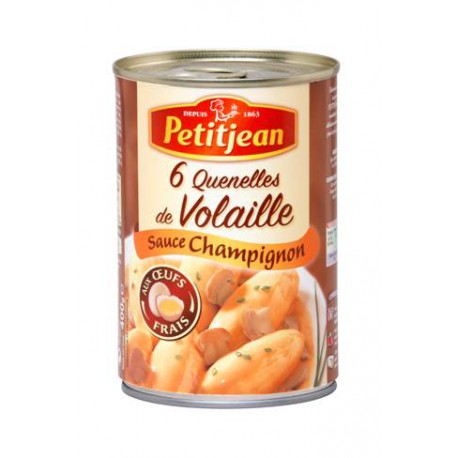 Petit Jean Quenelles Volaille Sauce Forestière Petit Jean Boîte 1/2 400G
