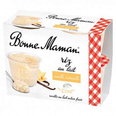 4X100G Riz Au Lait Vanille Bonne Maman