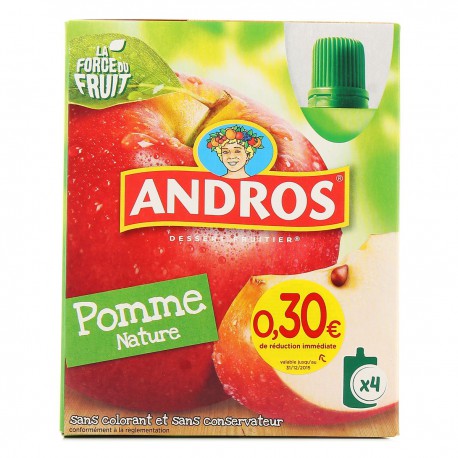 4X90G Gourde Pomme Nature Andros