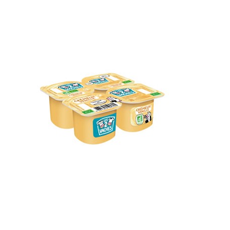 4X95G Creme Dessert Vanille Bio Les 2 Vaches