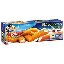 480G 16 Batonnets Poisson Panes Iglo