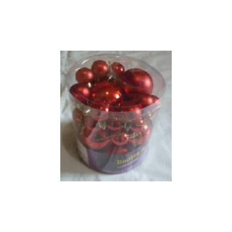 Lot De 30 Boules Rouge