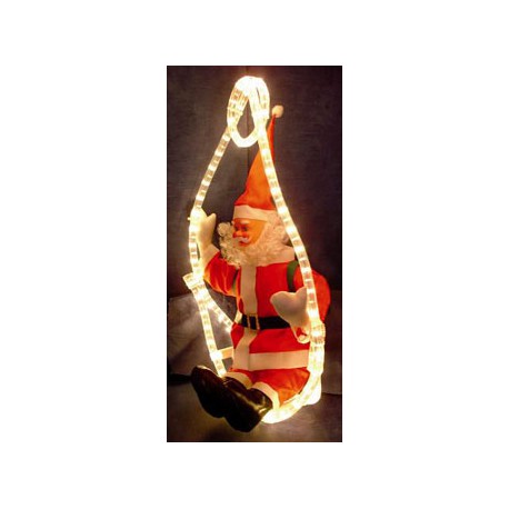 Pere Noel Sur Cordon Lumineux
