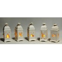 Lanterne Blanche Avec Motif