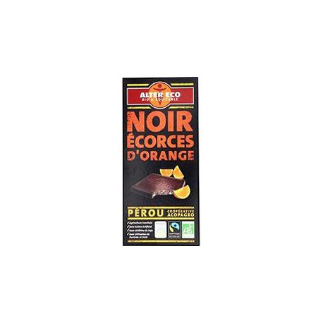 Alter Eco Chocolat Noir Orange Bio 100G