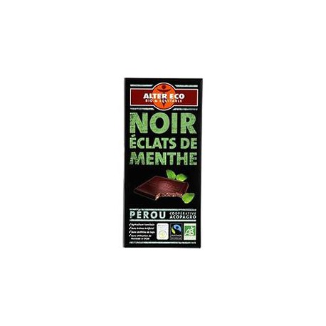 Alter Eco Chocolat Noir Menthe Bio 100G
