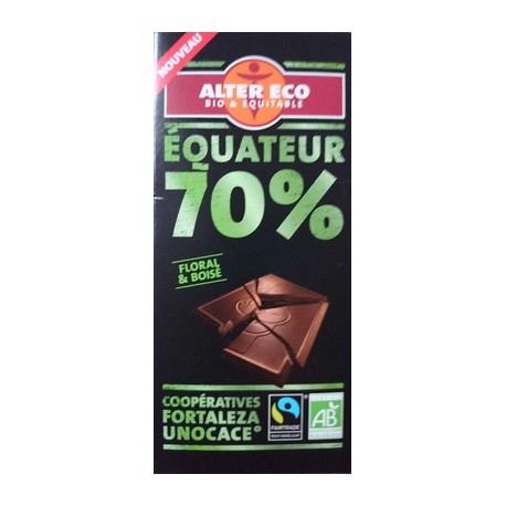 100G Noir Equateur 70% Alter