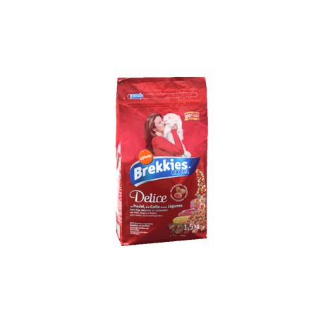 Sac 1.5Kg Croquettes Chat Viande Brekkies