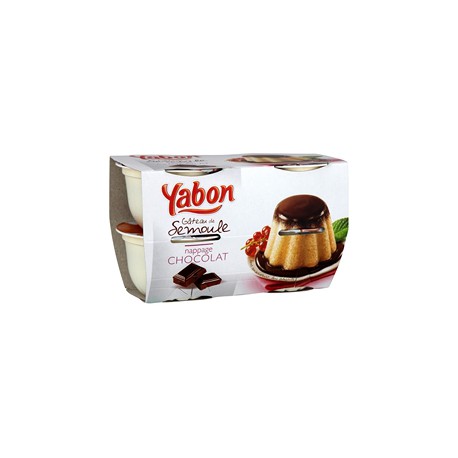 Yabon Gateau Semoule Chocolat 4X125G