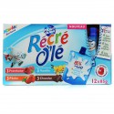 12X85G Creme Chocolat/Vanille/Framboise Recre Ole