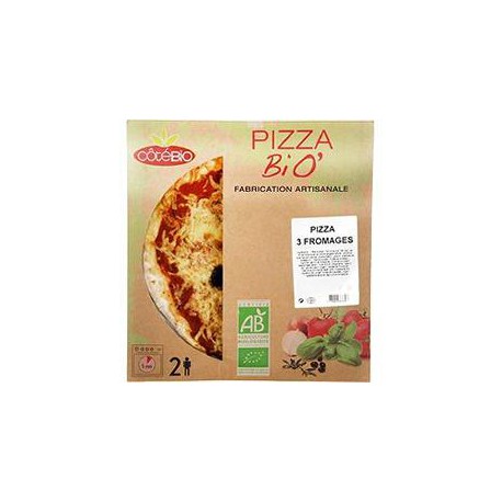 400G Pizza 3 Fromages Cote Bio Produit Biologique Logo Ab