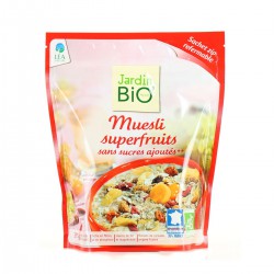 375G Muesli Super Fruit Sans Sucre Ajoute Jardin Bio