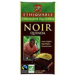 100G Tablette Chococolat Noir Quinoa Ethiquable