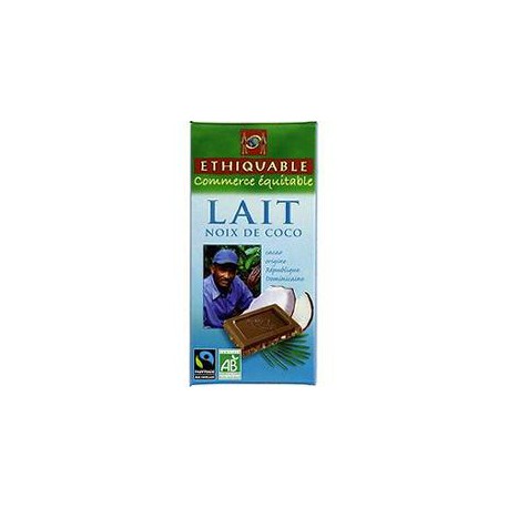 Ethiquable Chocolat Lait Noix De Coco Tablette 100G