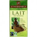 Ethiquable Chocolat Lait Riz Souffle Tablette 100G