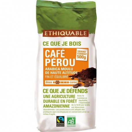 500G Cafe Moulu Perou Bio