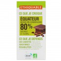 100G Tablette Chocolat Noir 80% Equat Bio Ethiquable