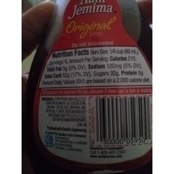 Aunt Jemima Original Syrup 355Ml